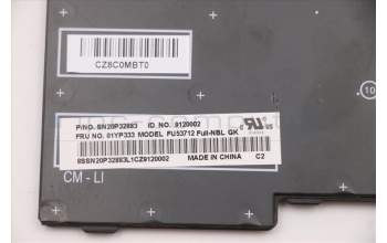 Lenovo 01YP333 NB_KYB FRU COMO FL,LTN,KB,BK,GR