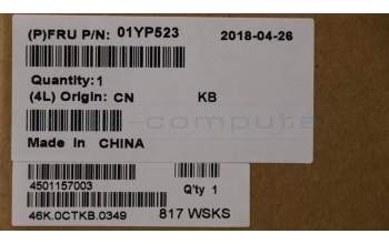 Lenovo 01YP523 Keyboard Internal, Spanish LA, Black, Backlight, UK