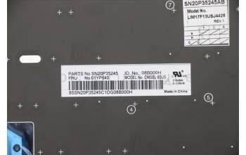 Lenovo 01YP840 NB_KYB FRU COMO SK,CHY,KB-BL,SV,US