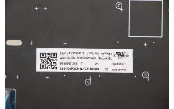 Lenovo 01YP950 NB_KYB FRU COMO SK,LTN,KB-BL,SV,JP