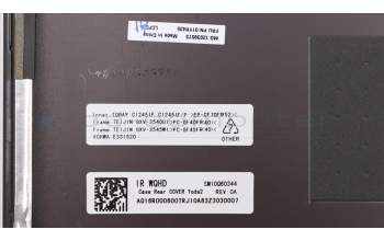 Lenovo 01YR435 MECH_ASM_Case_Rear_Cover_WQHD_IR_Black