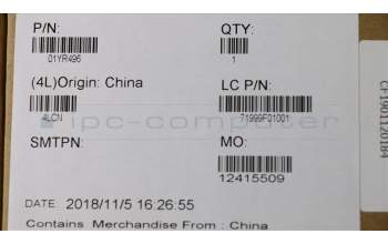 Lenovo 01YR496 Scharnier Scharnier KIT SZS,WN-2