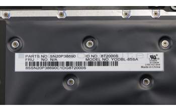 Lenovo 01YR628 MECH_ASM GRP_KBD_Bzl_SI,FPR_NFC,BK,CHY