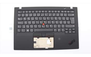 Lenovo 01YR643 C-Cover with keyboard, Czech Slovakian, Black, FingerPrint Reader, UK