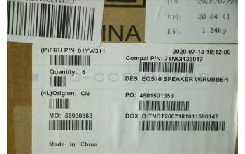 Lenovo 01YW311 MECH_ASM Speaker module,V530