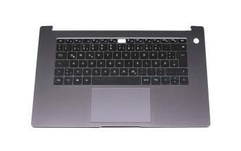 02353LTU Original Huawei Tastatur inkl. Topcase DE (deutsch) schwarz/grau