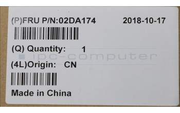 Lenovo 02DA174 TOUCH ASSY FHD MT LGD FOR W O