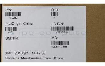 Lenovo 02DL682 COVER C cover SUB assy paint SLV w/FPR