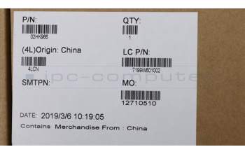 Lenovo 02HK966 MECH_ASM MECH_ASM,B-Cvr,w/ Dummy Shutter