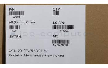 Lenovo 02HL005 MECH_ASM A-Cover,BLK,PPS,HD