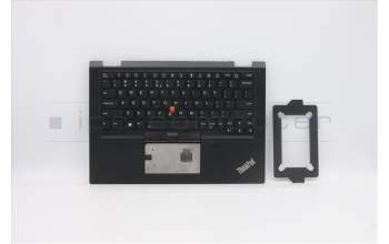 Lenovo 02HL545 C-Cover with keyboard,US English Euro,Black,Backlight