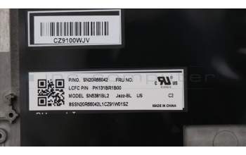Lenovo 02HM280 MECH_ASM Ccov,ENG,BLKBD,FPR,BK,LTN
