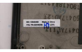 Lenovo 02HM295 MECH_ASM Ccov,NOR,BLKBD,FPR,BK,LTN