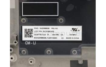 Lenovo 02HM424 MECH_ASM Ccov,ENG,NBLKBD,FPR,BK,LTN