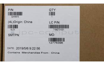 Lenovo 02HM515 MECHANICAL LCD,Bezel,sheet,ASSY,