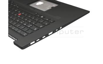 02HM989 Original Lenovo Tastatur inkl. Topcase DE (deutsch) schwarz/schwarz mit Backlight und Mouse-Stick