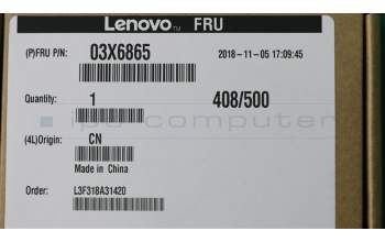 Lenovo 03X6865 CABLE_BO FRU for miniDisplayport to VGA