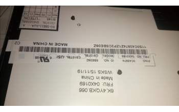 Lenovo 04X0169 FRU CS13T B/L KBD USI CHY