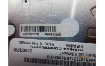 Lenovo 04X0922 1TB 2.5 9.5mm 5400R 3Gb/s SATA Toshiba