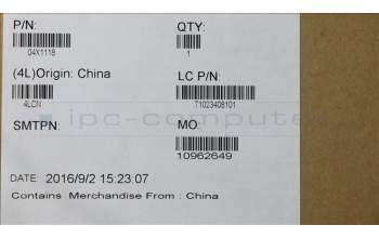 Lenovo 04X1118 FRU,LCD Cover,15W,Black,Pl