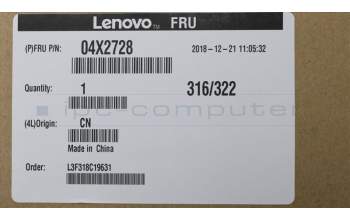 Lenovo 04X2728 Fru, Bedienfeld-E/A-Kabel, neue FW
