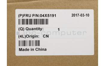 Lenovo 04X5191 FRU Bottom Door ASM for non-Touch (RoW)