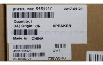 Lenovo 04X5517 FRU Speaker ASM