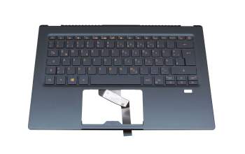 05204E93K201 Original Acer Tastatur inkl. Topcase DE (deutsch) blau/blau mit Backlight