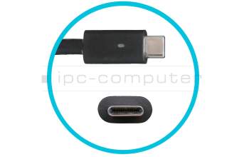07R3FM Original Dell USB-C Netzteil 90 Watt abgerundete Bauform (+USB-A Port 10W)