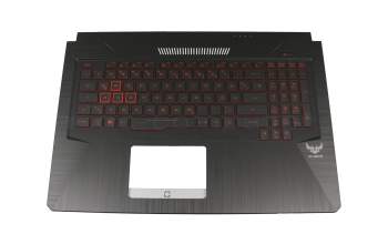 0KN1-5J1GE21 Original Pega Tastatur inkl. Topcase DE (deutsch) schwarz/rot/schwarz mit Backlight