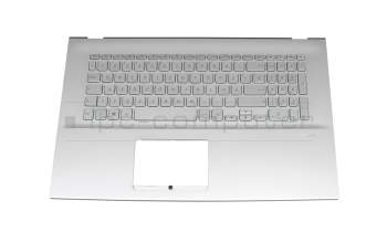 0KN1-7G1GE11 Original Pega Tastatur inkl. Topcase DE (deutsch) silber/silber mit Backlight
