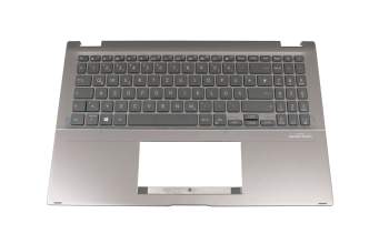 0KNB0-560AGE00 Original Chicony Tastatur inkl. Topcase DE (deutsch) schwarz/grau mit Backlight für Touchpad Modelle