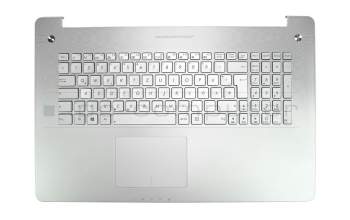 0KNB0-6629GE00 Original Asus Tastatur inkl. Topcase DE (deutsch) silber/silber mit Backlight