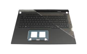 0KNR0-6916GE00 Original Asus Tastatur inkl. Topcase DE (deutsch) schwarz/schwarz/transparent/grau mit Backlight