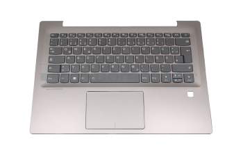 0KO00TI Original Lenovo Tastatur inkl. Topcase DE (deutsch) grau/bronze mit Backlight (ohne Fingerprint)