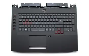 Tastatur inkl. Topcase DE (deutsch) schwarz/schwarz mit Backlight original für Acer Predator 17 (G9-793)