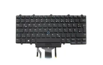 4JPX1 Original Dell Tastatur DE (deutsch) schwarz mit Backlight und Mouse-Stick