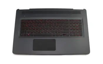 Tastatur inkl. Topcase DE (deutsch) schwarz/schwarz mit Backlight original für HP Omen 17-w101ng (Y5T64EA)