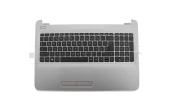 Tastatur inkl. Topcase DE (deutsch) schwarz/silber grauer Beschriftung original für HP 15-ba000