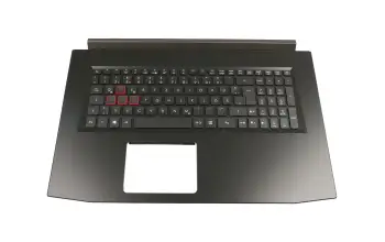 Tastatur inkl. Topcase DE (deutsch) schwarz/schwarz mit Backlight (1050) original für Acer Predator Helios 300 (PH317-52)