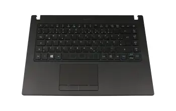 Tastatur inkl. Topcase DE (deutsch) schwarz/schwarz mit Backlight original für Acer TravelMate P2 (P2410-M)
