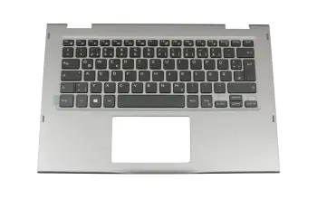 YK5M5 Original Dell Tastatur inkl. Topcase DE (deutsch) schwarz/silber mit Backlight