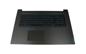 Tastatur inkl. Topcase DE (deutsch) schwarz/blau/silber mit Backlight original für Lenovo IdeaPad L340-17IRH (81LL)
