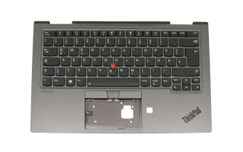 Tastatur inkl. Topcase DE (deutsch) schwarz/grau mit Backlight und Mouse-Stick original f&uuml;r Lenovo ThinkPad X1 Yoga 4th Gen (20QF/20QG)