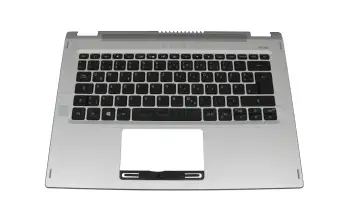 Tastatur inkl. Topcase DE (deutsch) schwarz/silber mit Backlight original für Acer Spin 3 (SP314-54N)