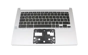 Tastatur inkl. Topcase DE (deutsch) schwarz/grau mit Backlight original für Acer Chromebook (CB514-1H)