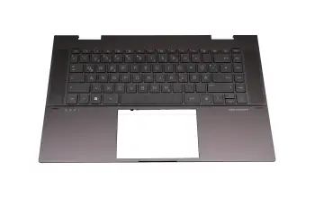 M45489-041 Original HP Tastatur inkl. Topcase DE (deutsch) schwarz/schwarz mit Backlight