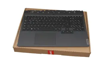 Tastatur inkl. Topcase DE (deutsch) schwarz/schwarz mit Backlight original für Lenovo Legion 5-15ARH05 (82B5)