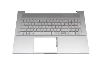 M45795-041 Original HP Tastatur inkl. Topcase DE (deutsch) silber/silber mit Backlight