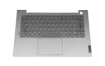 5CB1C89916 Original Lenovo Tastatur inkl. Topcase DE (deutsch) dunkelgrau/grau mit Backlight